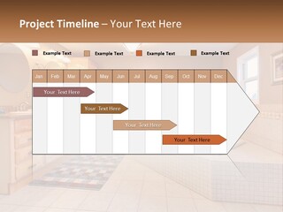 A Bath Room With A Bath Tub A Sink And A Mirror PowerPoint Template