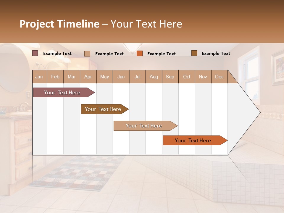A Bath Room With A Bath Tub A Sink And A Mirror PowerPoint Template