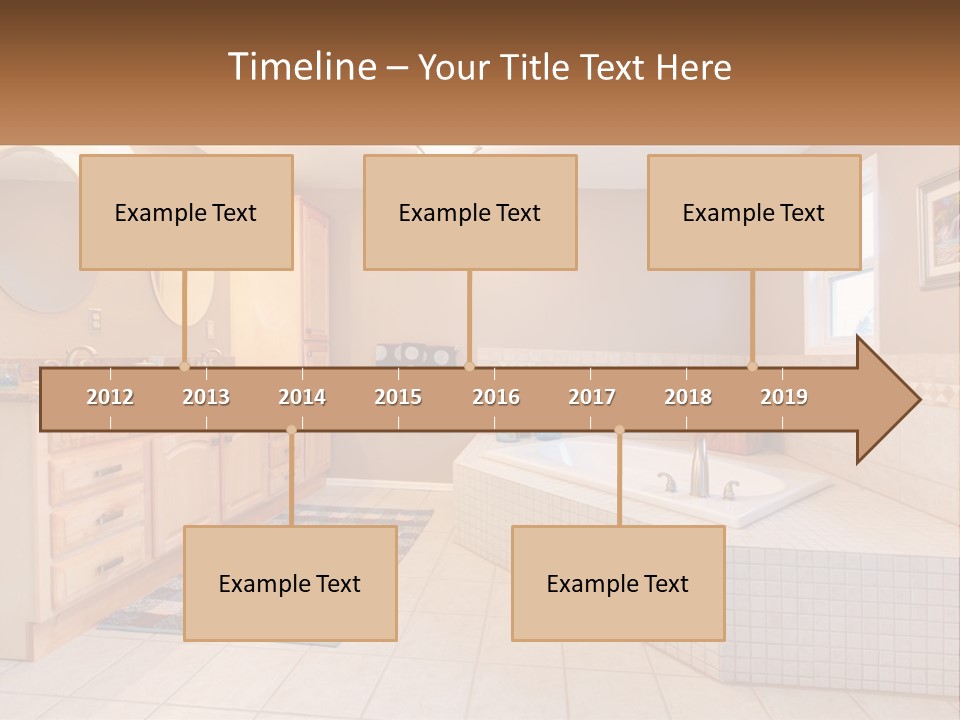 A Bath Room With A Bath Tub A Sink And A Mirror PowerPoint Template