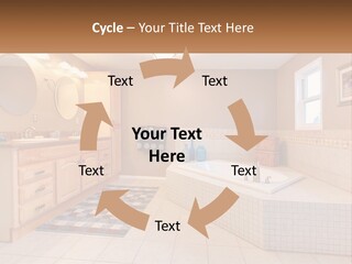 A Bath Room With A Bath Tub A Sink And A Mirror PowerPoint Template
