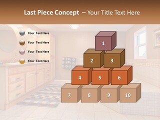 A Bath Room With A Bath Tub A Sink And A Mirror PowerPoint Template