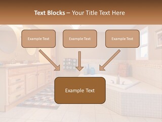 A Bath Room With A Bath Tub A Sink And A Mirror PowerPoint Template