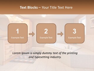 A Bath Room With A Bath Tub A Sink And A Mirror PowerPoint Template