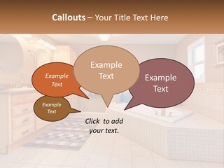 A Bath Room With A Bath Tub A Sink And A Mirror PowerPoint Template