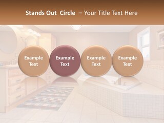 A Bath Room With A Bath Tub A Sink And A Mirror PowerPoint Template