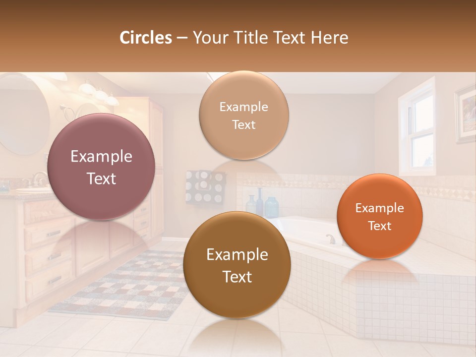 A Bath Room With A Bath Tub A Sink And A Mirror PowerPoint Template