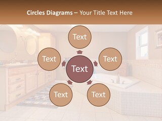 A Bath Room With A Bath Tub A Sink And A Mirror PowerPoint Template