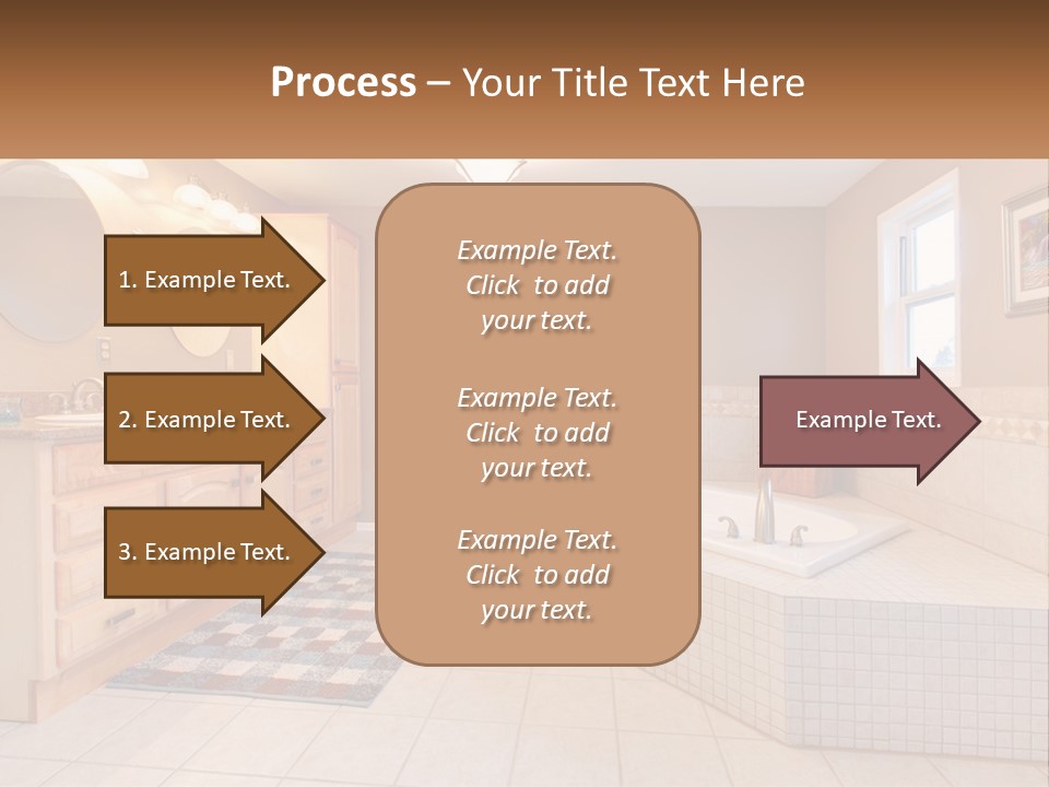 A Bath Room With A Bath Tub A Sink And A Mirror PowerPoint Template