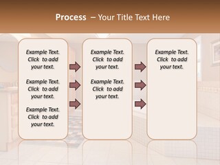 A Bath Room With A Bath Tub A Sink And A Mirror PowerPoint Template