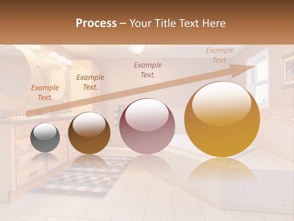 A Bath Room With A Bath Tub A Sink And A Mirror PowerPoint Template