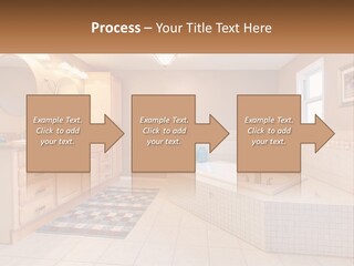 A Bath Room With A Bath Tub A Sink And A Mirror PowerPoint Template