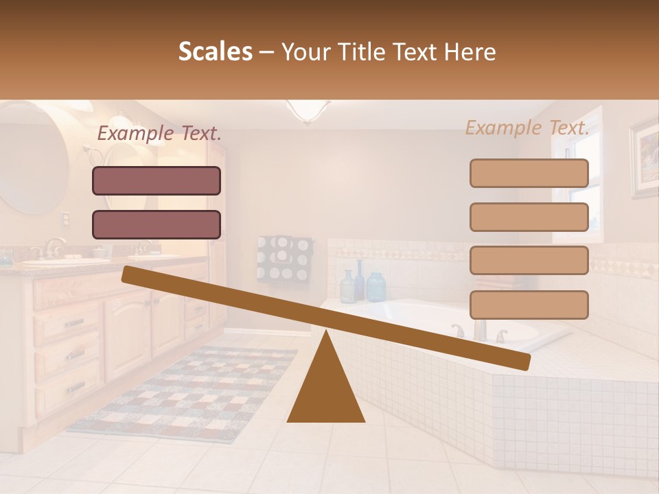 A Bath Room With A Bath Tub A Sink And A Mirror PowerPoint Template