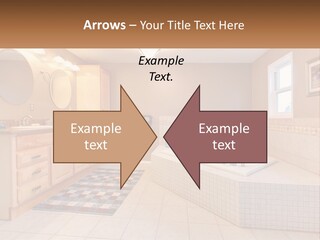 A Bath Room With A Bath Tub A Sink And A Mirror PowerPoint Template