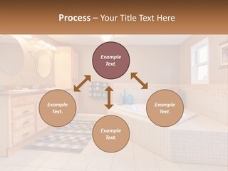 A Bath Room With A Bath Tub A Sink And A Mirror PowerPoint Template