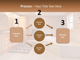 A Bath Room With A Bath Tub A Sink And A Mirror PowerPoint Template