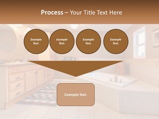 A Bath Room With A Bath Tub A Sink And A Mirror PowerPoint Template