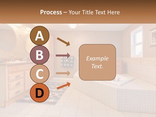 A Bath Room With A Bath Tub A Sink And A Mirror PowerPoint Template
