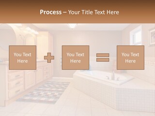 A Bath Room With A Bath Tub A Sink And A Mirror PowerPoint Template