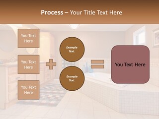 A Bath Room With A Bath Tub A Sink And A Mirror PowerPoint Template