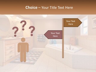 A Bath Room With A Bath Tub A Sink And A Mirror PowerPoint Template