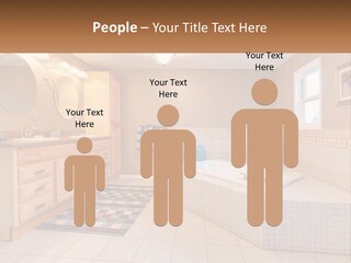 A Bath Room With A Bath Tub A Sink And A Mirror PowerPoint Template