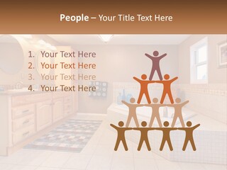 A Bath Room With A Bath Tub A Sink And A Mirror PowerPoint Template