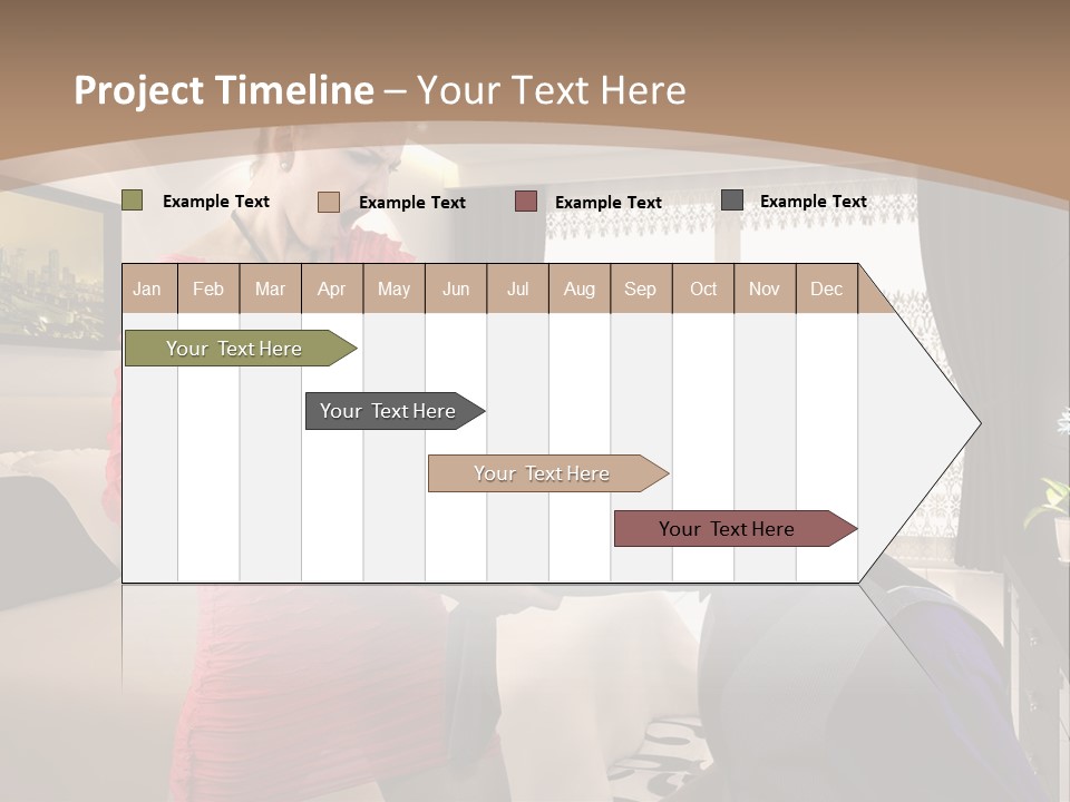 A Woman Combing A Man's Hair In A Living Room PowerPoint Template