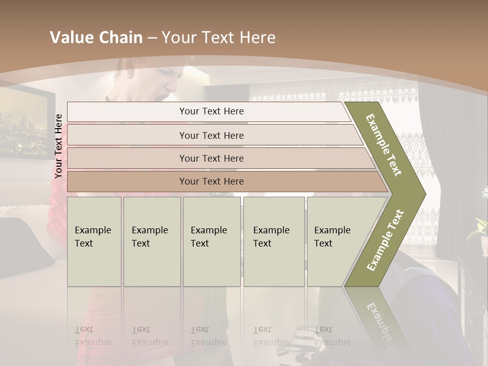 A Woman Combing A Man's Hair In A Living Room PowerPoint Template