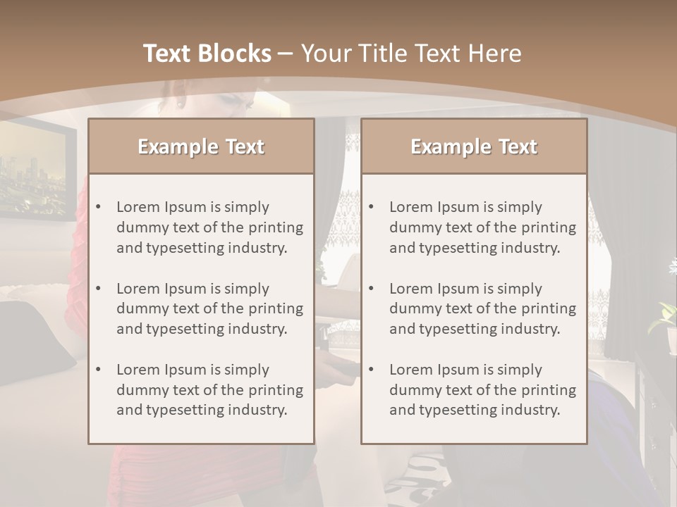 A Woman Combing A Man's Hair In A Living Room PowerPoint Template
