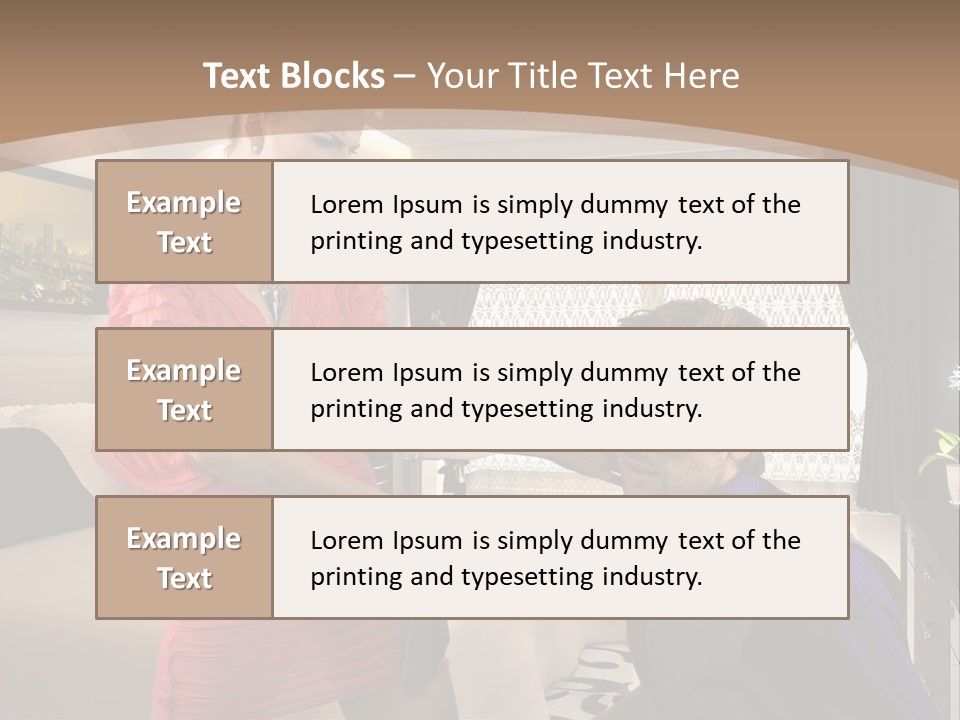 A Woman Combing A Man's Hair In A Living Room PowerPoint Template