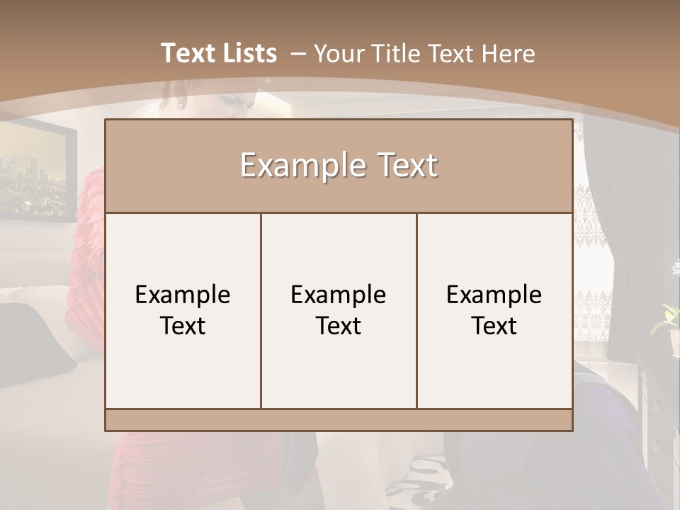 A Woman Combing A Man's Hair In A Living Room PowerPoint Template