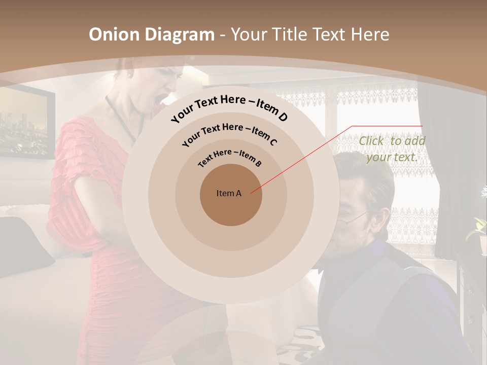 A Woman Combing A Man's Hair In A Living Room PowerPoint Template