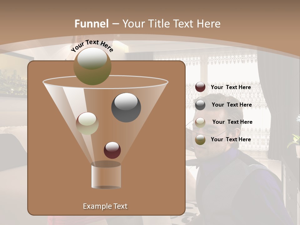 A Woman Combing A Man's Hair In A Living Room PowerPoint Template