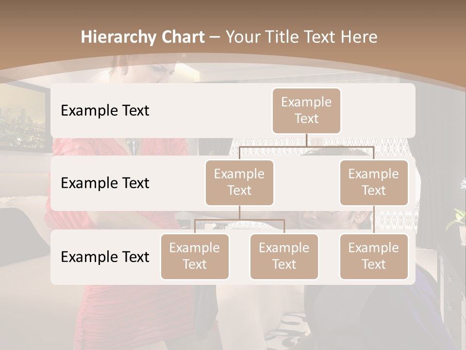 A Woman Combing A Man's Hair In A Living Room PowerPoint Template