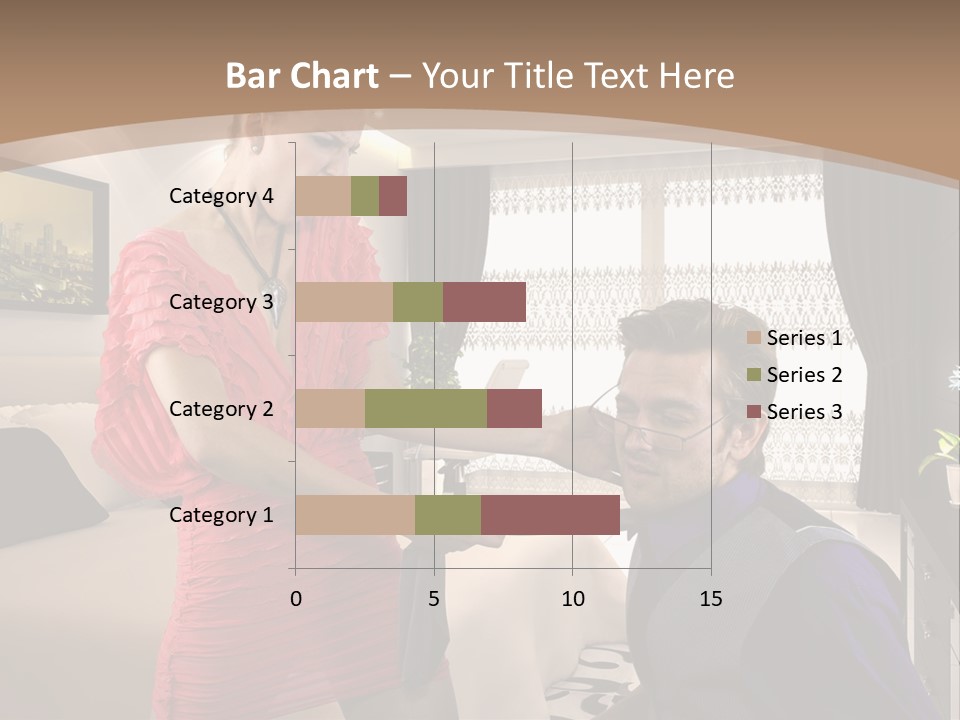 A Woman Combing A Man's Hair In A Living Room PowerPoint Template