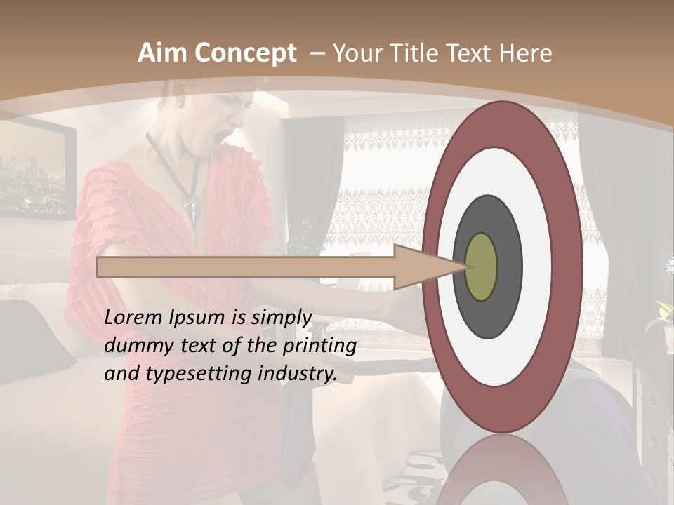 A Woman Combing A Man's Hair In A Living Room PowerPoint Template