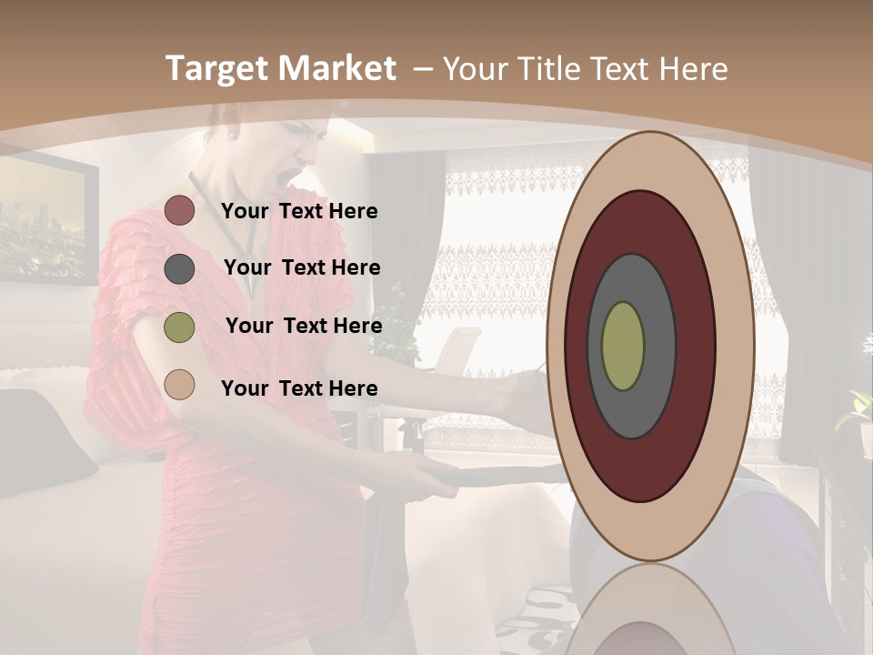 A Woman Combing A Man's Hair In A Living Room PowerPoint Template