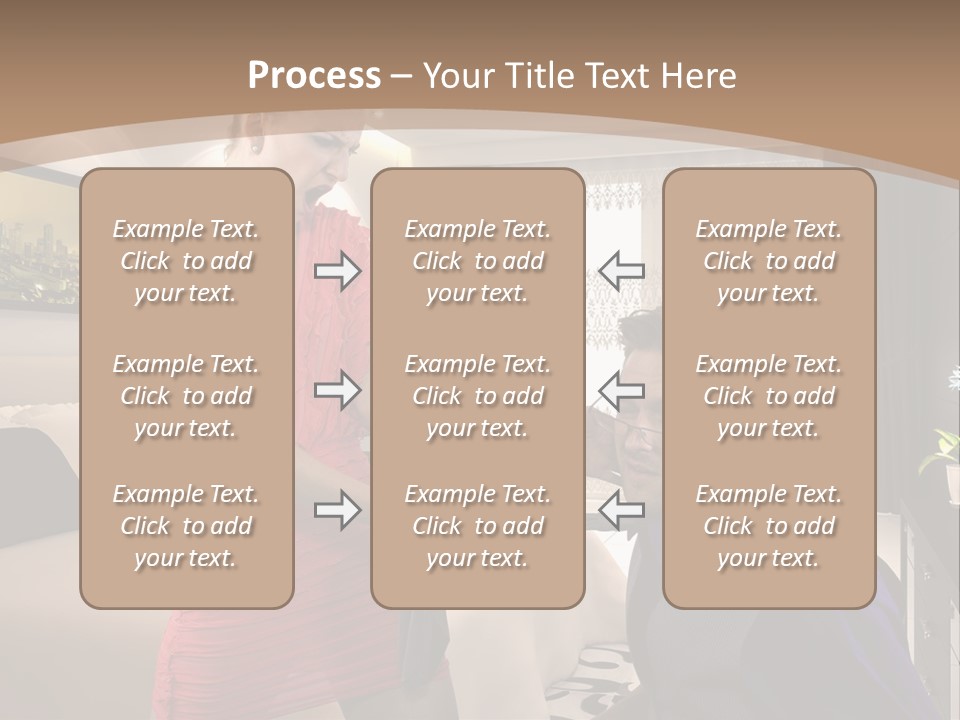 A Woman Combing A Man's Hair In A Living Room PowerPoint Template