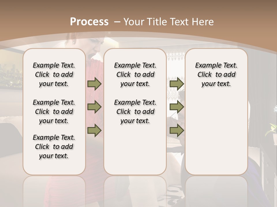 A Woman Combing A Man's Hair In A Living Room PowerPoint Template