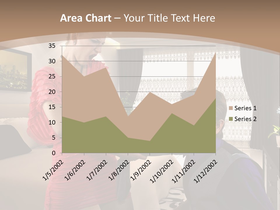 A Woman Combing A Man's Hair In A Living Room PowerPoint Template