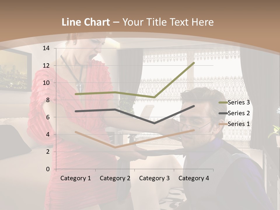 A Woman Combing A Man's Hair In A Living Room PowerPoint Template