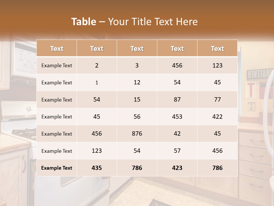 A Kitchen With White Appliances And A Window PowerPoint Template
