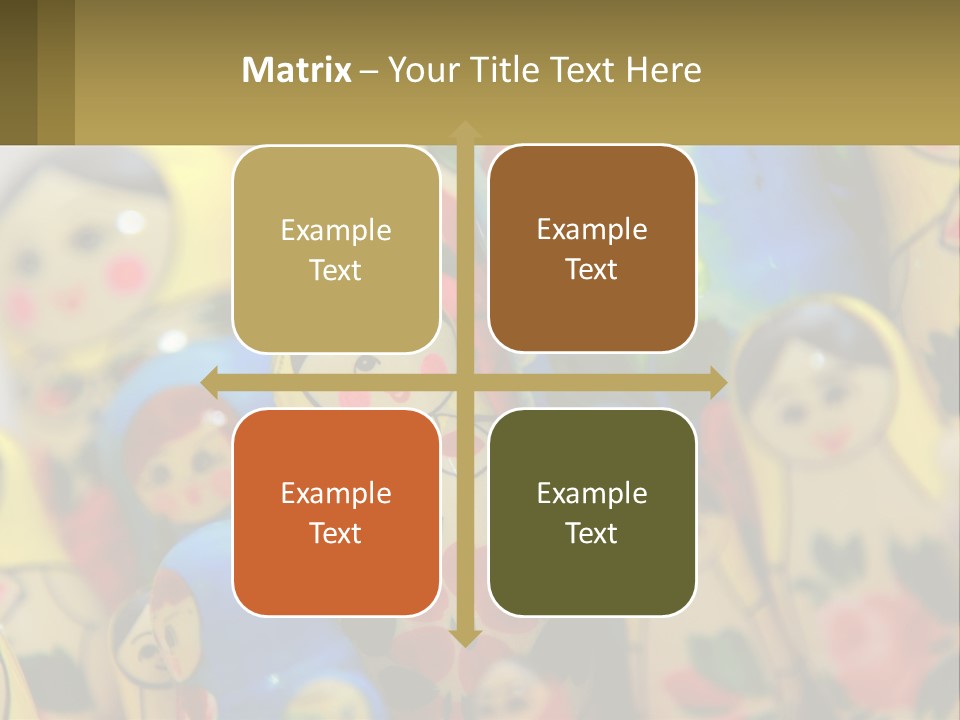 A Group Of Colorful Nesting Dolls On Display PowerPoint Template