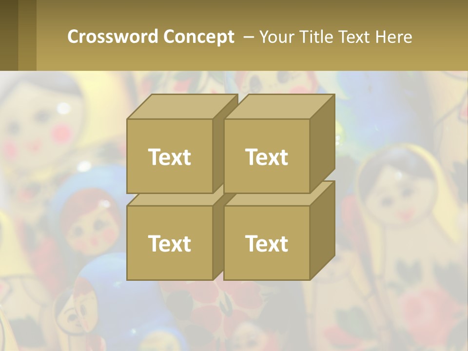 A Group Of Colorful Nesting Dolls On Display PowerPoint Template