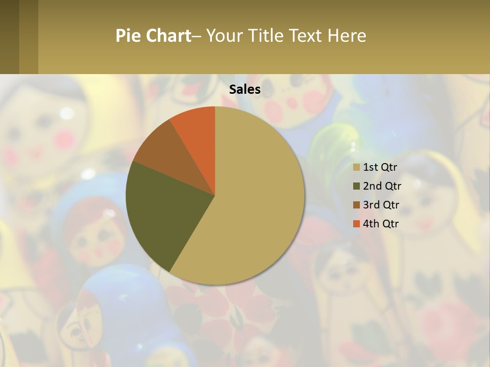 A Group Of Colorful Nesting Dolls On Display PowerPoint Template