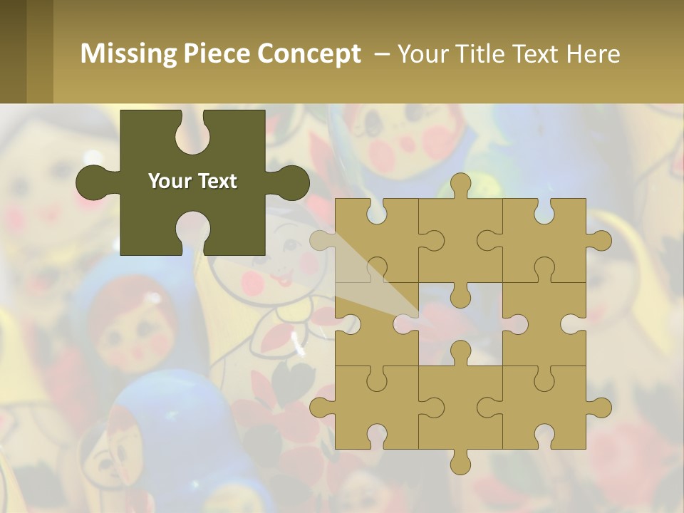 A Group Of Colorful Nesting Dolls On Display PowerPoint Template