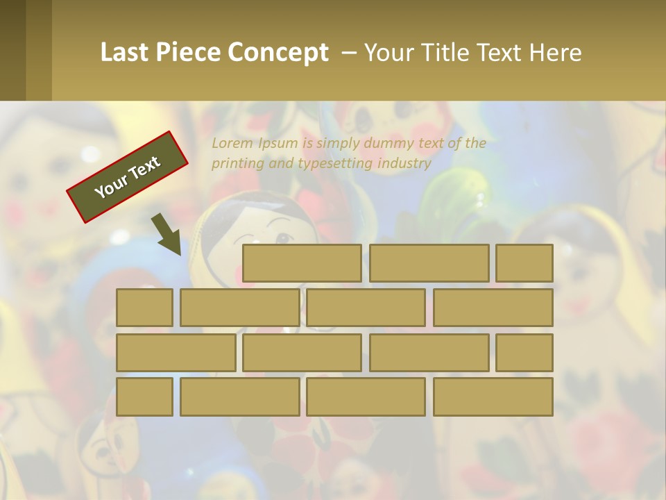 A Group Of Colorful Nesting Dolls On Display PowerPoint Template