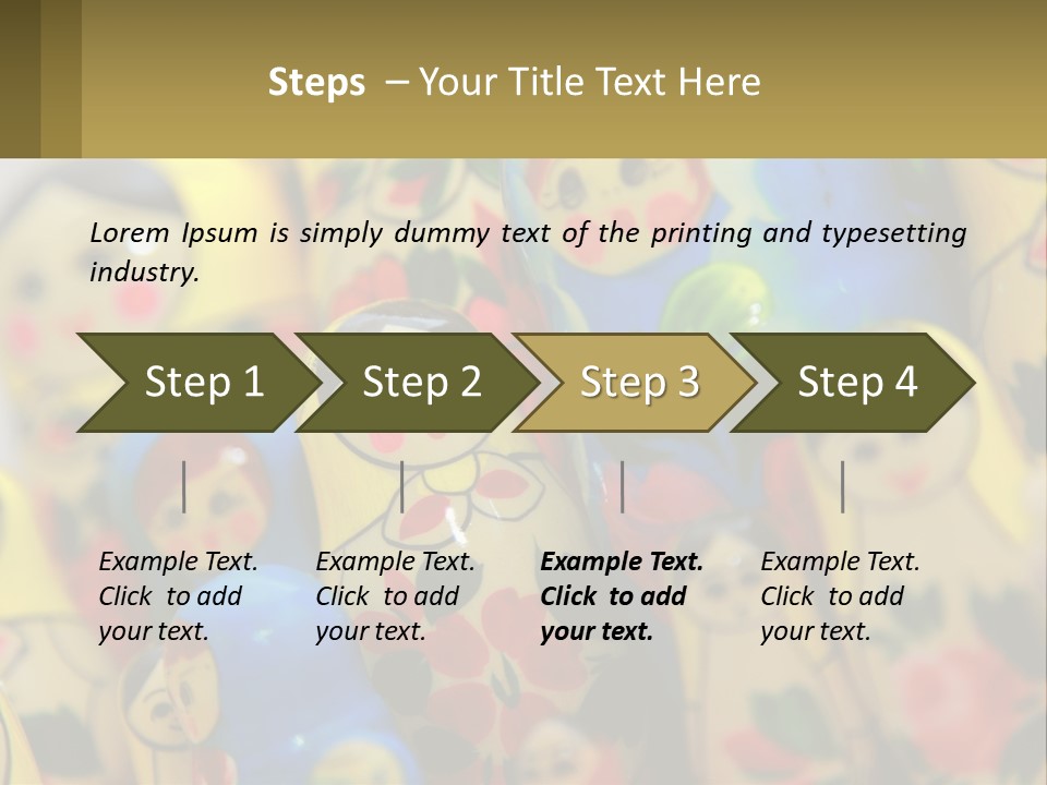 A Group Of Colorful Nesting Dolls On Display PowerPoint Template