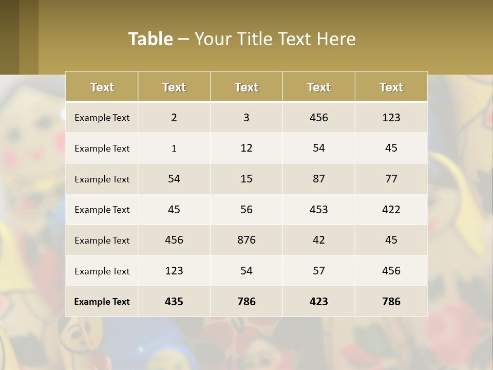 A Group Of Colorful Nesting Dolls On Display PowerPoint Template