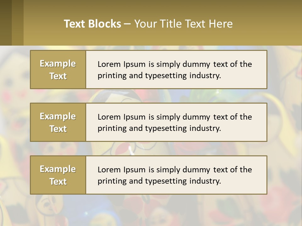 A Group Of Colorful Nesting Dolls On Display PowerPoint Template